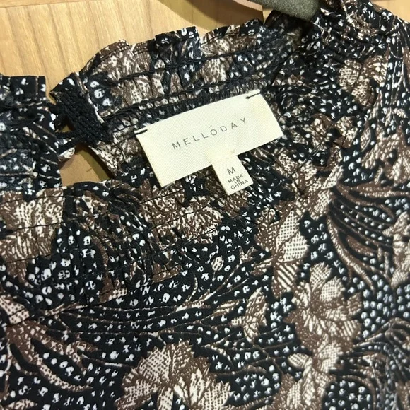 MELLODAY Black and Brown Patterned Dress - Picture 7 of 10